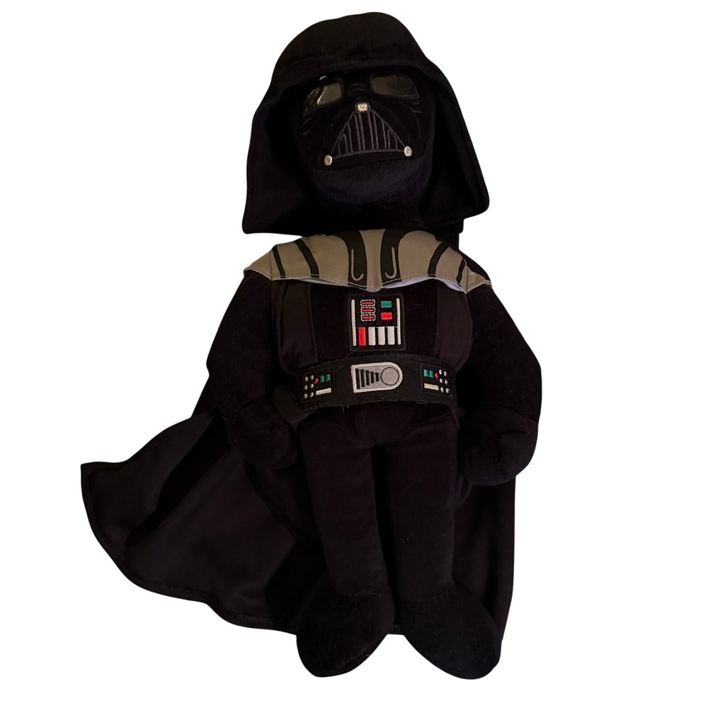 Accessory Innovations Darth Vader Plush Backpack Kids Black Star Wars Cape 19"